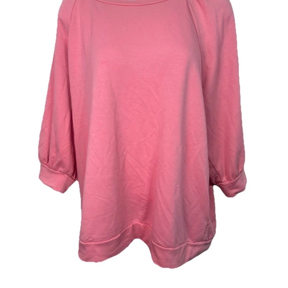 Oversized Pink XL Crew Neck Sweatshirt By Crown & Ivy
